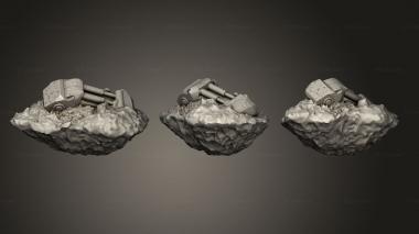 Bases Space Terrain Pieces Ship Scrap Piece 3d model
