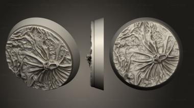 Bases Spirit 32mm round base magnet V4 3d model