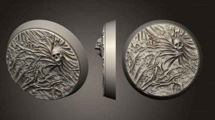 Bases (Spirit 32mm round base magnet V6, BASES_5371) 3D models for cnc