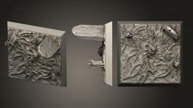 Bases Spirit 40mm square base magnet 3d model
