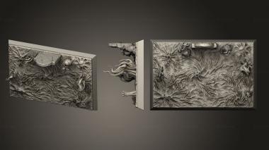 Bases Spirit 50x75mm square base magnet 3d model