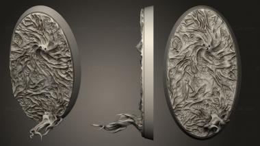 Bases Spirit 60x35mm Oval base magnet 3d model