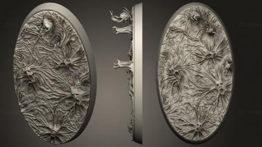Bases Spirit 75x42mm Oval base magnet 3d model