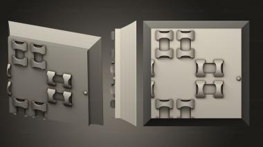 Bases square 20mm base indr 08 3d model