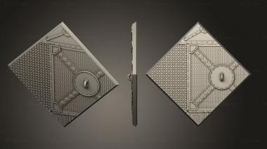 Bases square 75mm base indr 06 3d model