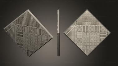 Bases square 75mm base indr 07 3d model