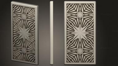 Bases Star Pattern 25x50mm Rectangular 2 v1 1 3d model