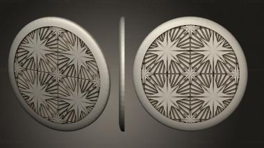 Bases Star Pattern 50mm Round 1 v1 0 3d model