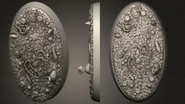 Bases Treasure bases 60mm oval base magnet 3d model