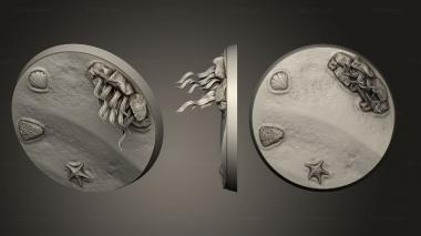 Bases Underwater 60mm round base magnet 3d model