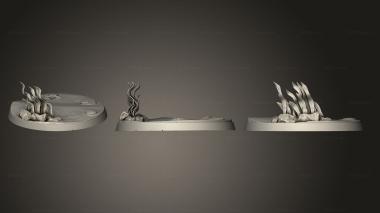 Bases underwater 60mm round magnet support 3d model