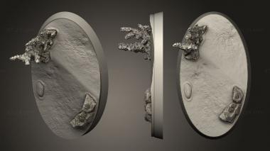 Bases Underwater 60x35mm Oval base magnet 3d model