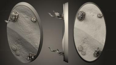 Bases Underwater 75x42mm Oval base magnet 3d model