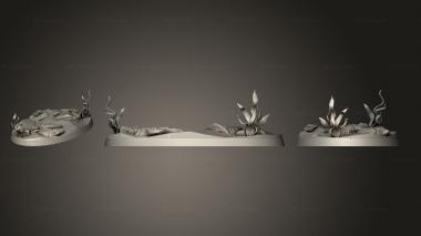 Bases underwater 90mm oval magnet support 3d model