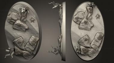 Bases Underwater 90x52mm Oval base magnet 3d model