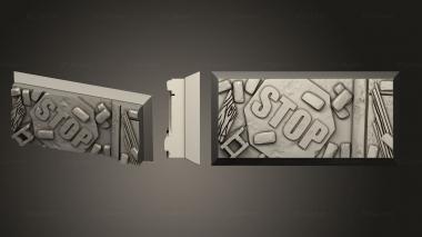 Bases Urban Apocalypse 25x50mm square base magnet 3d model