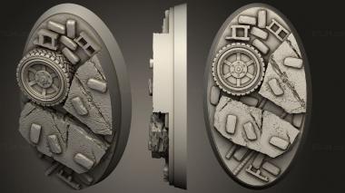 Bases Urban Apocalypse 60x35mm Oval base magnet 3d model