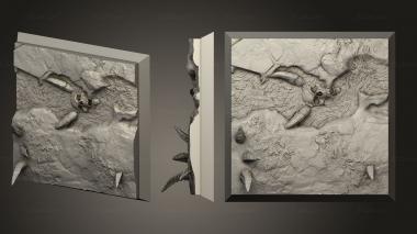Bases War Daemons Square 40mm 3 3d model