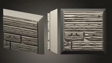 Bases Wood 25mm square base magnet 3d model