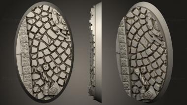 Bases Metal Beards Oval 3d model
