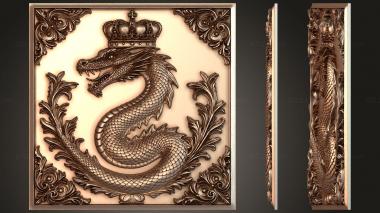 Fantasy and Fairy Tales Basilisk in a Crown - a Threat to Life 3d model