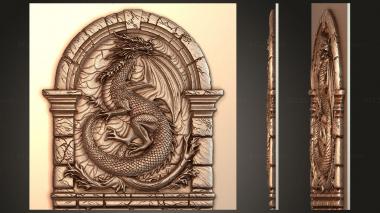 Fantasy and Fairy Tales Basilisk on top of the tower - balance of attack and defense 3d model