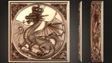 Fantasy and Fairy Tales Basilisk with a crown - the lord of the abyss 3d model