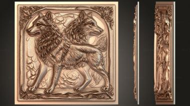 Fantasy and Fairy Tales Heraldic Wolves - Family Fortress 3d model