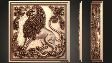 Fantasy and Fairy Tales Heraldic lion - crown of the throne 3d model
