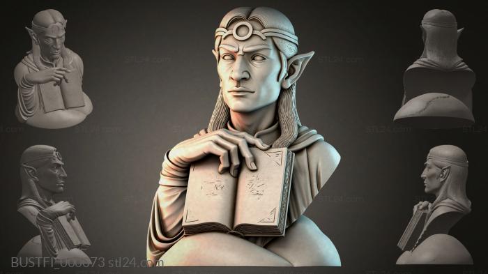 Бюст эльфа с книгой