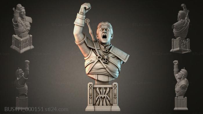 Бюст воина с мечом