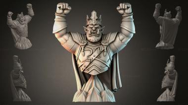 Fantasy busts Orc King Bust 3d model
