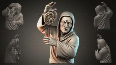 Fantasy busts Hooded Monk 3d model