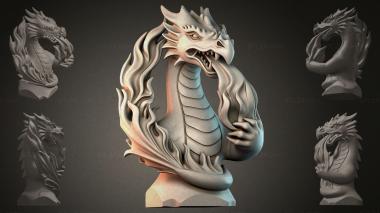 Fantasy busts Dragon head 3d model