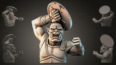 Fantasy busts Orc warrior bust 3d model