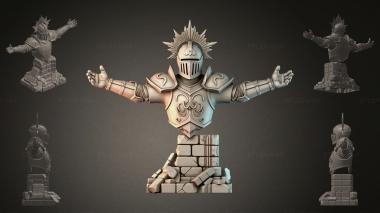 Fantasy busts Knight with arms outstretched 3d model