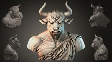 Fantasy busts Bust of a Bull 3d model