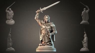 Fantasy busts Elf with a Sword 3d model