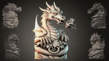 Fantasy busts Dragon Bust 3d model