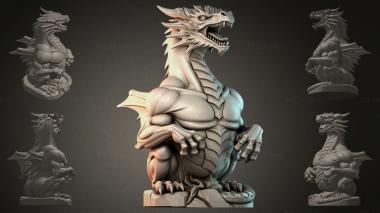 Fantasy busts Dragon Sculpture 3d model