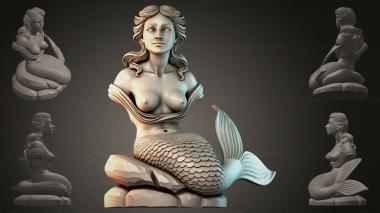 Fantasy busts Mermaid bust 3d model