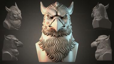 Fantasy busts Bust of an eagle 3d model