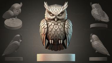 Fantasy busts Owl figurine 3d model