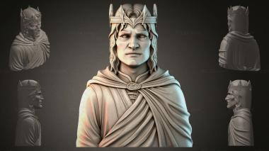 Fantasy busts Bust of the King in a Crown 3d model
