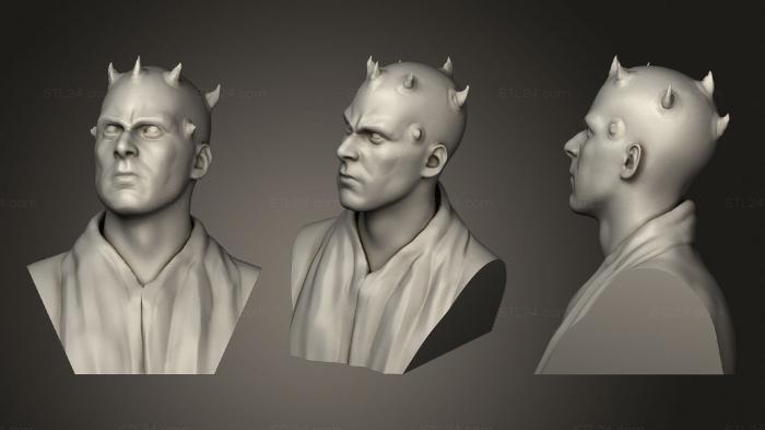 Бюсты монстры и герои (Бюст Дарта Мола, BUSTH_1127) 3D модель для ЧПУ станка