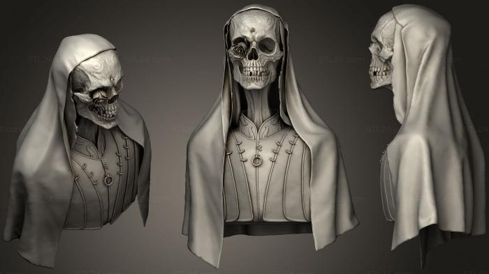 Бюсты монстры и герои (Смерть, BUSTH_1444) 3D модель для ЧПУ станка