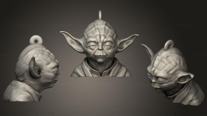 Бюсты монстры и герои (Льяверо йода, BUSTH_1464) 3D модель для ЧПУ станка