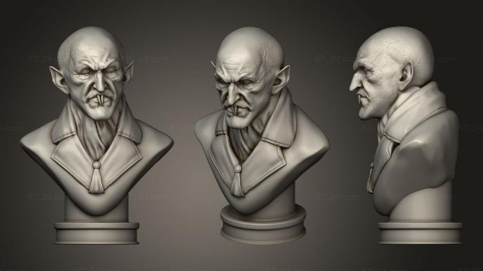Бюсты монстры и герои (Бюст носгерату, BUSTH_1561) 3D модель для ЧПУ станка