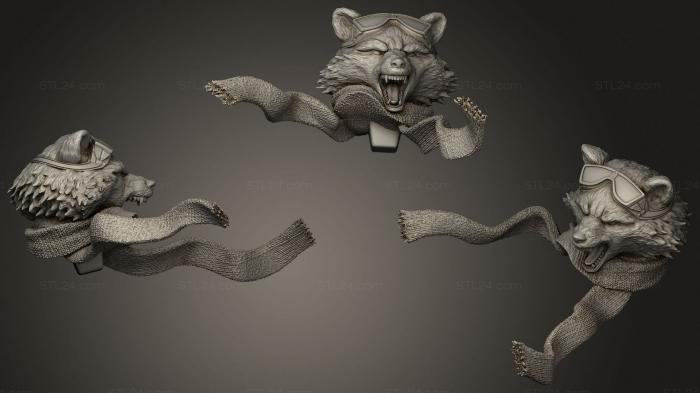 Бюсты монстры и герои (Ракета Только голова, BUSTH_1629) 3D модель для ЧПУ станка