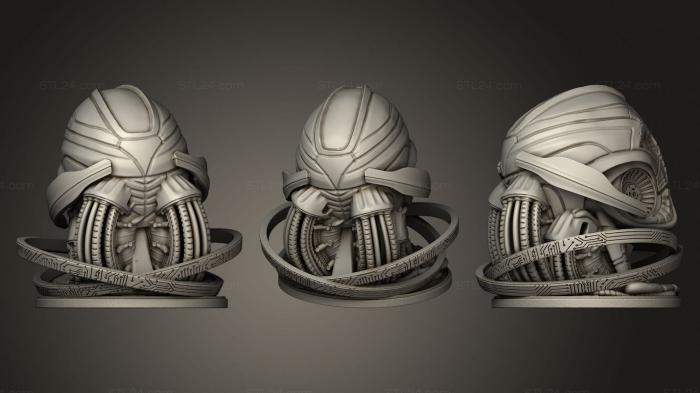 Бюсты монстры и герои (Бюст Альтрона 2, BUSTH_1771) 3D модель для ЧПУ станка